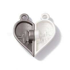Fermoirs magnétiques en alliage de coeur d'amour&nbsp;FIND-C013-01A