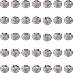 Текстурированные разделительные бусины из нержавеющей стали 304&nbsp;STAS-UN0005-54