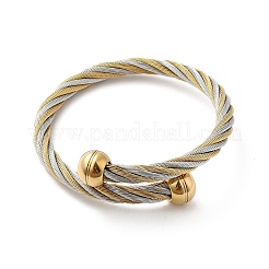 Браслеты-зажимы из нержавеющей стали 304 для женщин&nbsp;BJEW-M042-07GP