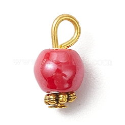 8 шт. перламутровые фарфоровые круглые подвески ручной работы PALLOY-JF04154-02