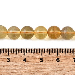 Естественный желтый флюорит бисер нитей G-F799-B03-8mm