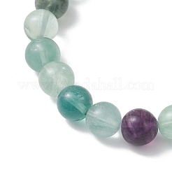 Эластичные браслеты из натуральных флюоритовых бусин для женщин&nbsp;BJEW-JB13166