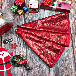 Jupe de sapin de noël en polyester&nbsp;DIY-WH20032-86B