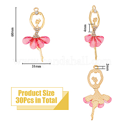 30 шт. большие подвески из прозрачной смолы ALRI-DC0001-05B