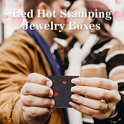 5 boîte d'emballage à bijoux en carton avec marquage à chaud (motif planète)&nbsp;CON-TA0001-44D