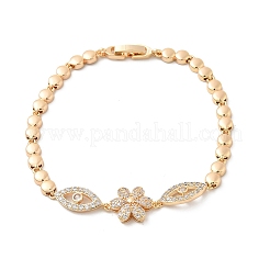 Браслеты-цепочки из латуни с микропаве и кубическим цирконием KK-R217-41G