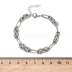 Unisex-Armbänder aus byzantinischem Kettengeflecht aus Edelstahl 304&nbsp;BJEW-G790-05P