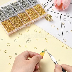 10 стиль железных открытых прыжковых колец IFIN-YW0003-60B