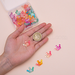 40шт 4 цвета прозрачные кабошоны из смолы&nbsp;RESI-CJ0001-151