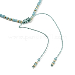 Браслеты из бисера миюки и плетеных бусин из натурального апатита BJEW-C061-01