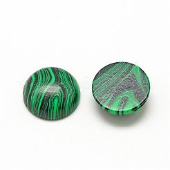 合成マラカイトカボション  染め  半円/ドーム  16x6mm&nbsp;G-R416-16mm-38