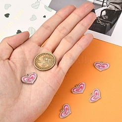 Подвески с подвесками в виде сердца из розового сплава&nbsp;X-ENAM-19.5X19.5