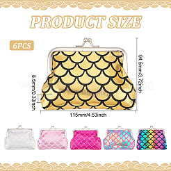 6шт 6 стильные кошельки из ПВХ для женщин&nbsp;AJEW-FG0003-12
