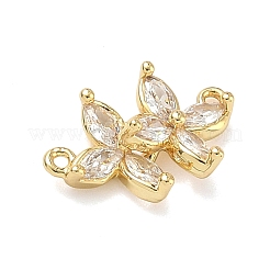 Ciondoli in ottone con pavé di zirconi chiari&nbsp;KK-C254-10G