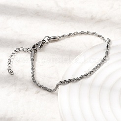304 Edelstahl-Seilkettenarmbänder für Damen&nbsp;BJEW-P395-01P