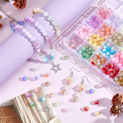 600 шт. 24-цветные потрескавшиеся бусины из искусственного нефрита&nbsp;DGLA-PH0001-16