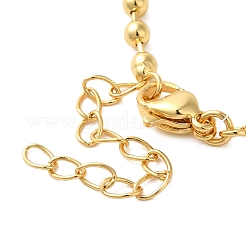 本物の 18k ゴールドメッキ真鍮パヴェシェルボールチェーンロケットペンダントネックレス、女性用  スター  16.54インチ（42cm）  ペンダント：24x22.5mm&nbsp;NJEW-K381-02C-G