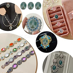 30 Stück natürliche Moosachat-Cabochons&nbsp;G-HY0001-74