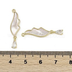 Подвески из латуни из натуральных ракушек KK-Z078-19G