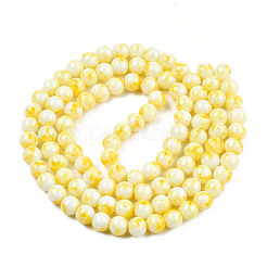 Лакированные стеклянные бусины  GLAA-R139-8mm-17