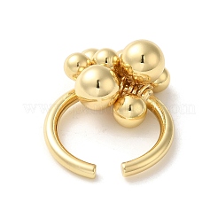 Латунные открытые манжеты для женщин RJEW-M169-02G