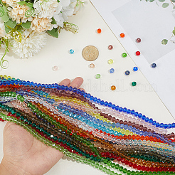 16 brin de perles de verre de 16 couleurs&nbsp;EGLA-PA0001-37A