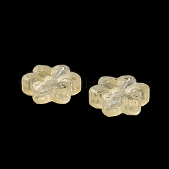 スプレー塗り透明ガラス・ビーズ  雪  ミックスカラー  14x12x4.5mm  穴：0.9mm&nbsp;GLAA-D006-19