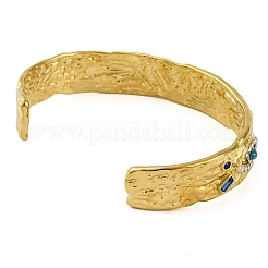 Браслеты-манжеты из нержавеющей стали 304 цвета натуральной бирюзы BJEW-U009-01G-03