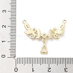 Латунные микропаве прозрачные подвески с фианитом ZIRC-L104-010G