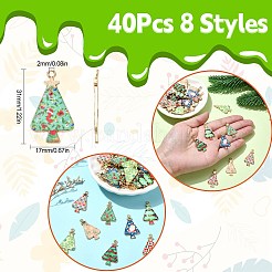 40 stücke 8 stile weihnachten thema legierung anhänger&nbsp;FIND-CJ0002-32