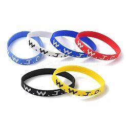 Силиконовые браслеты из ниток&nbsp;BJEW-C143-01