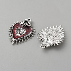 Pendentifs en émail alliage de style tibétain&nbsp;ENAM-WH0058-036D