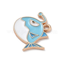 Pendentifs d'émail en alliage&nbsp;LS-ENAM-A008-44KCG-01