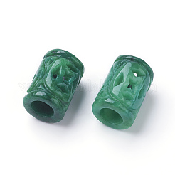 Jade natural de Myanmar/jade birmano tallado cuentas europeas&nbsp;G-E418-28B