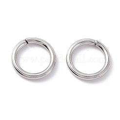 変色しない304ステンレススチールオープン丸カン  丸く切ったのこぎり  ステンレス鋼色  10x1.4mm  内径：7.4mm&nbsp;STAS-C040-01I-P