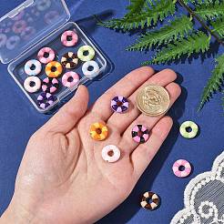 18 шт. 9-цветные бусины из сплава FIND-CJ0003-38