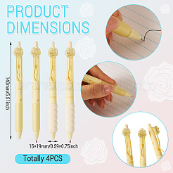 4 set di penne in plastica a forma di rosa&nbsp;OFST-TADJ0001-002B