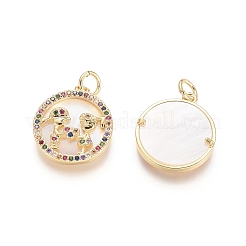 Латунные микро проложить кубического циркония подвески ZIRC-G161-14G-01