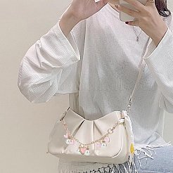 Подвеска в виде сердца из сплава эмали и смолы с жемчугом из цинкового сплава&nbsp;FIND-AB00070