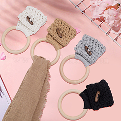 4шт. 4-х цветная вешалка для полотенец из хлопчатобумажной нити в стиле бохо&nbsp;AJEW-CN0004-63