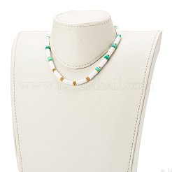 Collares de cuentas de heishi de arcilla polimérica&nbsp;NJEW-JN03504-03