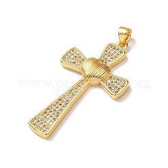 Pendenti in zirconi cubici trasparenti in micro pavè di ottone&nbsp;KK-P352-02B-G
