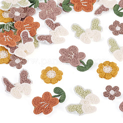 30 шт. 6 стиля цветочная компьютерная вышивка ткань нашивки на термоклей&nbsp;PATC-TA0001-36B