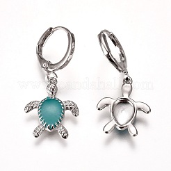 Латунные серьги обруча&nbsp;EJEW-I230-07P