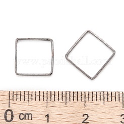 スクエア真鍮製フレームコネクター  ガンメタ色  10x10x1mm&nbsp;EC03010mm-B