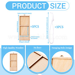 Деревянная мини-подвесная фоторамка для детей&nbsp;DIY-TA0012-93B