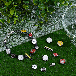 36 Stück 9 Stil Legierung Emaille Slide Charms&nbsp;ENAM-PH0002-71