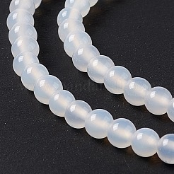 天然ホワイトアゲート瑪瑙ビーズ連売り  グレードA  ラウンド  2.5~3mm  穴：0.7mm  約131個/連  15.75インチ（40cm）&nbsp;G-C247-03