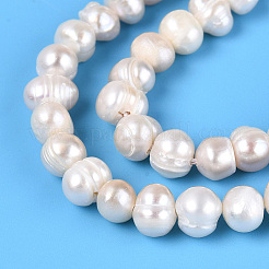Brins de perles de culture d'eau douce naturelles&nbsp;PEAR-N013-05O-01