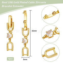 6 шт. латунная удлинительная цепь ZIRC-BBC0002-11